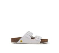 Scholl Mixte Cork Pro 2 Fibbie Sandale Plate, Blanc, 47 EU