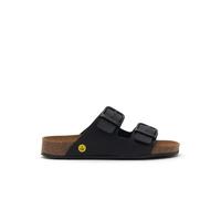 Scholl Mixte Cork Pro 2 Fibbie Sandale Plate, Noir, 38 EU