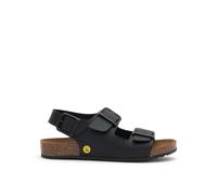 Scholl Mixte Cork Pro Sandalo Sandale Plate, Noir, 39 EU