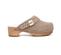 Scholl - Mule Sabot en Bois - Femme - Chaussures - Beige - Taille: 36 EU