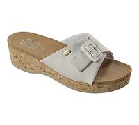 Scholl, Mules femme, WAPPY Leather White, 40