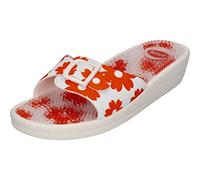 Scholl, NEW MASSAGE, Ciabattte, Donna, Bianco/Arancione, 40