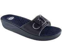 Scholl NEW MASSAGE Ciabattte Femme, Marine Bleu, 38