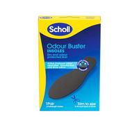 Scholl Odour Buster Paire de semelles anti-odeurs avec technologie Active Charcoal Neutraliser les odeurs - Idéales pour les baskets transpirantes ou malodorantes, coupées pour s'adapter à la taille