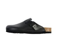 Scholl Olivier Sandales en cuir Homme Noir - bride, bout rond, talon plat 45
