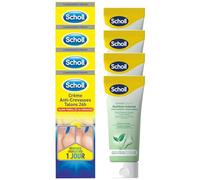 SCHOLL Pack contenant 1 Crème Anti-Crevasses Talons 60ml + 1 Crème Nutrition Intense 75ml - Lot de 4 packs