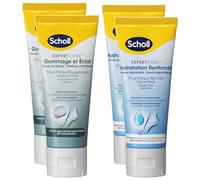 SCHOLL Pack contenant 1 Crème Pieds Gommage 75ml + 1 Crème pieds Hydratante Adoucissante 75ml - Lot de 2 packs