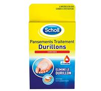 Scholl Pansements Pieds Traitement Durillons à l'Acide Salicylique 1 paquet de 4 pansements