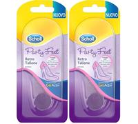 Scholl Party Feet Retro Talon, bande de gel transparente pour les talons, coussinet ultra fin et discret avec technologie antidérapante qui aide à protéger des frottements et du glissement (Lot de 2)