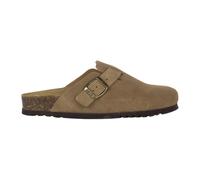 Scholl Sabot Fae en daim, sangle réglable en métal, semelle cuir Brun 36 EU