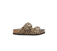 Scholl - Sandale à imprimé animal avec double boucle - Femme - Chaussures - Brun - Taille: 38 EU