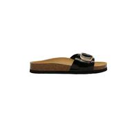 Scholl - Sandale en cuir brillant avec boucle - Femme - Chaussures - Noir - Taille: 37 EU