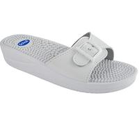 Scholl Sandales de massage pour femme, blanc, 35 EU