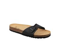 Scholl Simon - Sandales femme noir, tige synthétique, semelle cuir, bride réglable 43