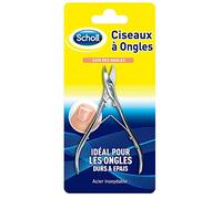 Scholl Soins des ongles - Coupe-ongles pour ongles des doigts et des orteils - Ciseaux à ongles en acier inoxydable robuste pour couper les ongles épais des orteils