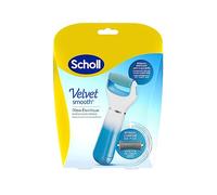 Scholl Râpe Pieds Electrique Velvet Smooth Rouleau Exfoliant et Anti-Callosités avec Recharge Contour du Pied et Piles Incluses