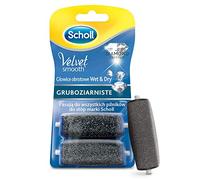 Scholl Velvet Smooth Rouleau de rechange, recharge de recharges électriques, pédicure, soin des pieds, ultra forts avec particules de diamant (1 x 2 roulettes)
