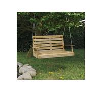 Bois de Pin Imprégné Balancelle 110 cm Siège de Balançoire Jardin vidaXL