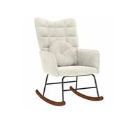 Schommelstoel fluweel crÃmekleurig4016841