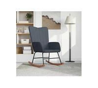 vidaXL Schommelstoel fluweel donkergrijs327744 Gris G