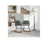 vidaXL Schommelstoel fluweel lichtgrijs327743 Gris G