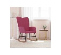 Vidaxl Chaise À Bascule Rouge Bordeaux Velours Rouge