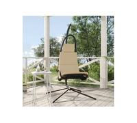 Chaise balançoire jardin coussin gris foncé tissu Oxford/acier vidaXL
