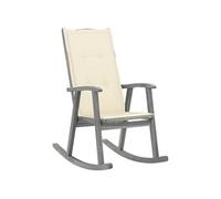 vidaXL Chaise à bascule avec coussins Gris Bois d'acacia massif