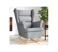 Vidaxl Chaise À Bascule Gris Clair 74x90x102 Cm Tissu Gris
