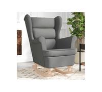 vidaXL Chaise à Bascule Gris foncé 74x90x102 cm Tissu, Chaise, siège de Salon, Bascule, Chaise de Salon, Chaise de Relaxation, Chaise de Relaxation