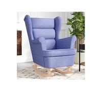 vidaXL Chaise à bascule bleu jean 74x90x102 cm tissu