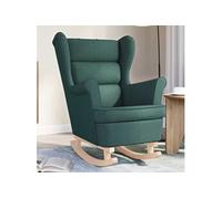 Vidaxl Chaise À Bascule Vert Foncé 74x90x102 Cm Tissu Vert