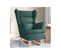 vidaXL Chaise à bascule vert foncé 74x90x102 cm tissu Vert