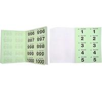 schone Carnet de tickets de tombola 1 à 1000 - Tickets numérotés en double en 4 couleurs, idéal pour les dessins, les vestiaires, les événements et les collectes de fonds (vert)