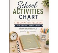 School Activities Chart for Kindergarten Teachers: W y-W ormat, Start and length time for each activity, with an area to write down needed supplies.