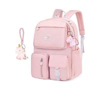 School Backpack for Girls, Big Capacity Primary School Rucksack Bag, Children Casual Daypack for Teen Girl small size pink 1