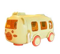 School Bus Water Bottle | 500ml Cartoon Bus Kids Water Bottle With Straw And Strap | Small Drinking For Boys And Girls For School Sports