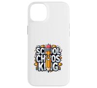 School Chaos King Funny Student Humour Design Coque pour iPhone 14 Plus
