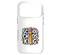 School Chaos King Funny Student Humour Design Coque pour iPhone 17 Pro