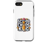 School Chaos King Funny Student Humour Design Coque pour iPhone SE (2020) / 7/8