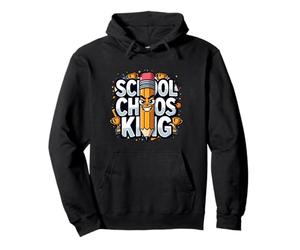 School Chaos King Funny Student Humour Design Sweat à Capuche