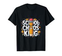 School Chaos King Funny Student Humour Design T-Shirt