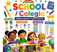 SCHOOL / Colegio: English & Spanish School Vocabulary Book for Kids | Shapes, School Objects, Days & Months | Inglés y Español para Niños