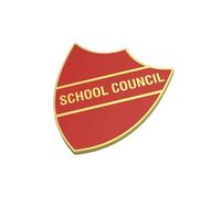 School Council Lot de 4 badges en métal 2,5 cm Bleu/rouge/vert, 3 Centimeters, Métal