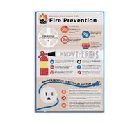 School Fire Drill Poster, Safety Education and Evacuation Route Chart, Classroom Wall Sign for Teachers and Students(Unframed,12X18inch(30X45cm))