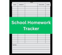 School Homework Tracker | Student Assignment Planner | Daily & Weekly Study Organizer for Kids, Teens, and Teachers