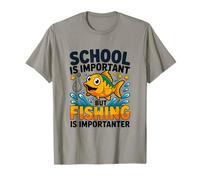 School is Important But Fishing is Importanter Cool Fishing T-Shirt