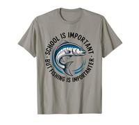 School is Important But Fishing is Importanter Cool Fishing T-Shirt