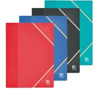 School Life Recyc+ Lot De 3 Pochettes Plastiques A4 3 Rabats Avec Élastique Couverture Polypro Recy ouleurs Assorties