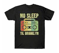 School Men's Sleep Portable Old Brooklyn Vintage Til Stereo No Tee Gifts T-Shirt Black XL